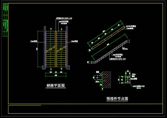 钢结构楼梯屋盖cad图纸_cad图纸库_浩辰cad官网